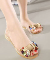 New Black Water Diamond Flat Bottom Fish Mouth Sandals